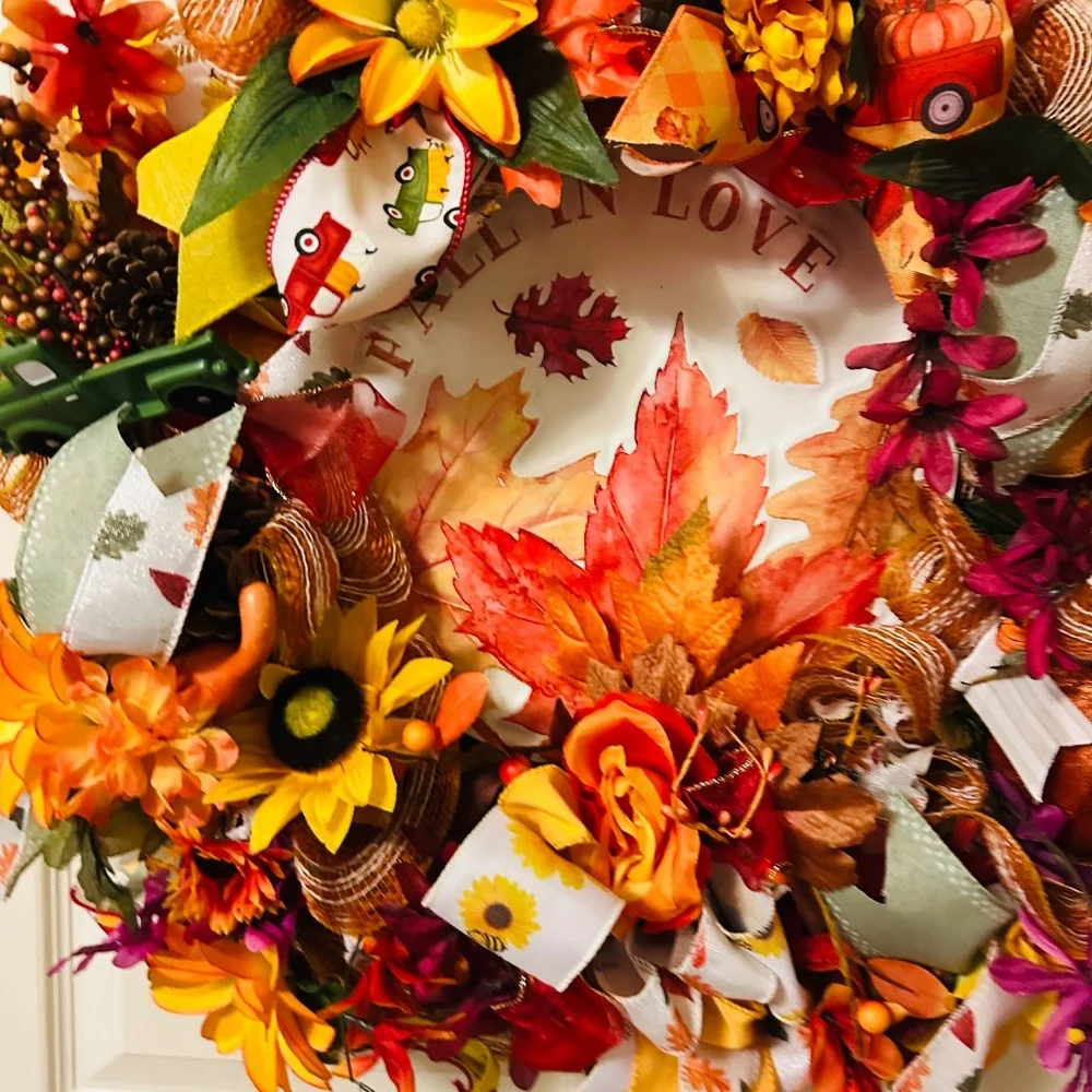 Fall wreath/ fall in love